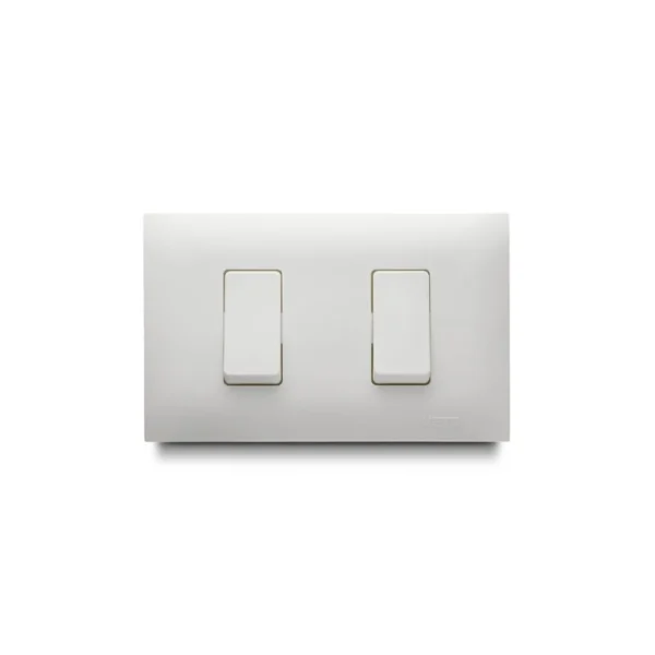 Interruptor Incrustación Doble Bco | Rocket Design
