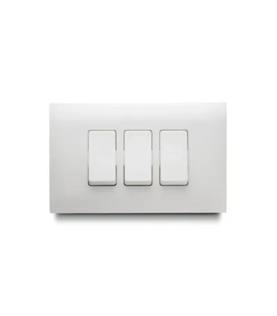 Interruptor Incrustación Triple Bco | Rocket Design